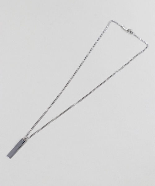 SPINNS（スピンズ）の「SQRBOUモチーフ チェーンネックレス（ネックレス・メンズ・シルバー・ONESIZE）」の3枚目の写真