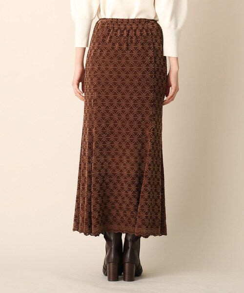 OPAQUE.CLIP（オペークドットクリップ）の「◆モールフラワーマーメイドスカート（スカート・レディース・ダークブラウン/パープル系・38/36）」の18枚目の写真