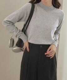 カシミヤタッチハイネックニット
