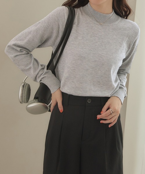 カシミヤタッチハイネックニット（ニット/セーター）｜CHAN ME