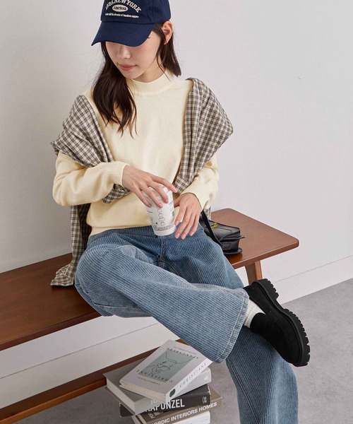 カシミヤタッチハイネックニット（ニット/セーター）｜CHAN ME