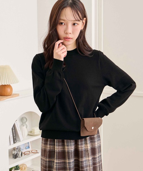 カシミヤタッチハイネックニット（ニット/セーター）｜CHAN ME