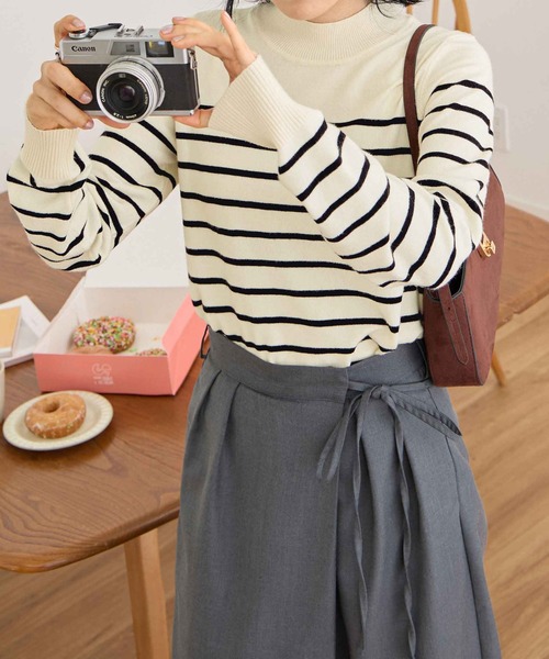 カシミヤタッチハイネックニット（ニット/セーター）｜CHAN ME