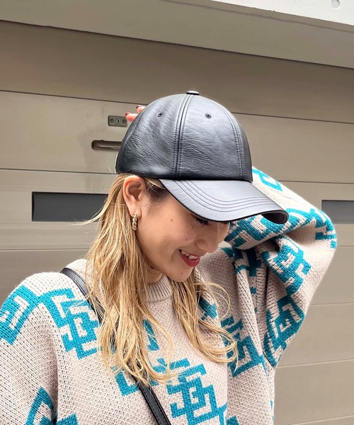 SPIRALGIRL(スパイラルガール)の「合皮キャップ(キャップ・レディース・ブラック・FREE)」の2枚目の写真