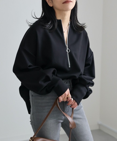 ENFOLD 23SS ダンボール　VASE PO プルオーバー　スウェット ハーフジップ フード ダンボール プルオーバー