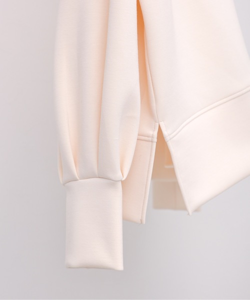 ap retro(アプレトロ)の「ハーフジップダンボールプルオーバー /トレーナー/スウェット(スウェット・レディース・アイボリー/ブラック/杢グレー・FREE)」の7枚目の写真