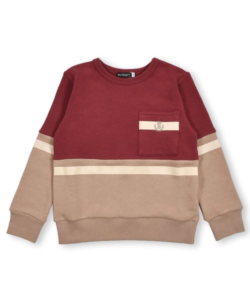 BeBe（ベベ）の「BeBe/マシュマロ裏毛胸ポケット付きバイカラートレーナー(90~150cm)（スウェット・キッズ・ベージュ/ネイビー・140/150/130/120/90/110/100）」の19枚目の写真