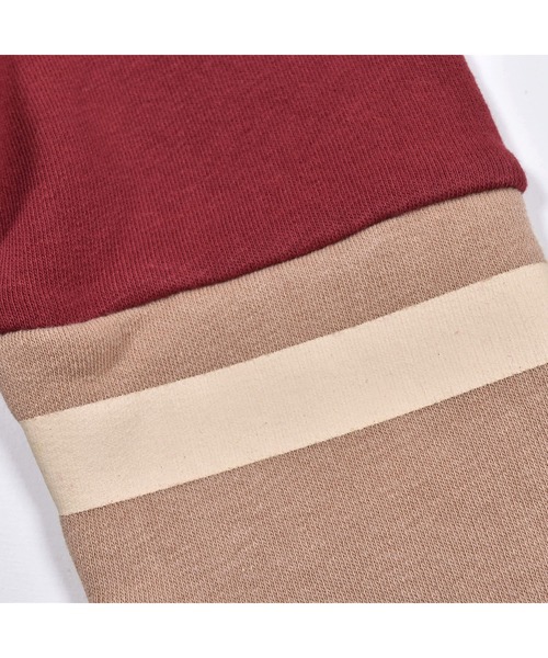 BeBe（ベベ）の「BeBe/マシュマロ裏毛胸ポケット付きバイカラートレーナー(90~150cm)（スウェット・キッズ・ベージュ/ネイビー・140/150/130/120/90/110/100）」の17枚目の写真