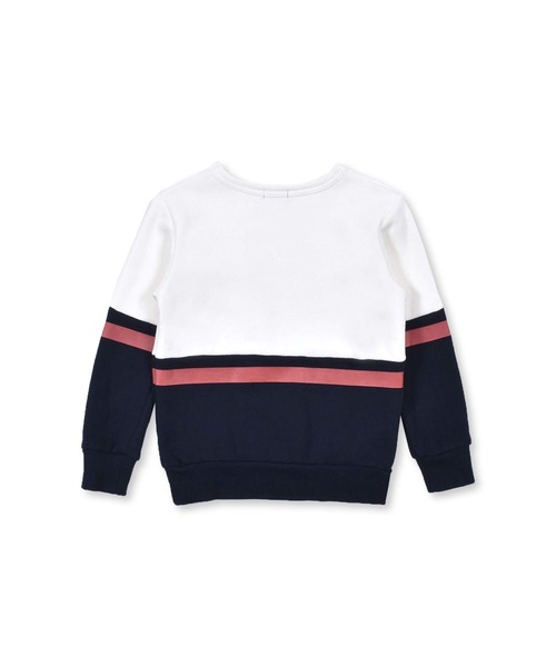 BeBe（ベベ）の「BeBe/マシュマロ裏毛胸ポケット付きバイカラートレーナー(90~150cm)（スウェット・キッズ・ベージュ/ネイビー・140/150/130/120/90/110/100）」の20枚目の写真