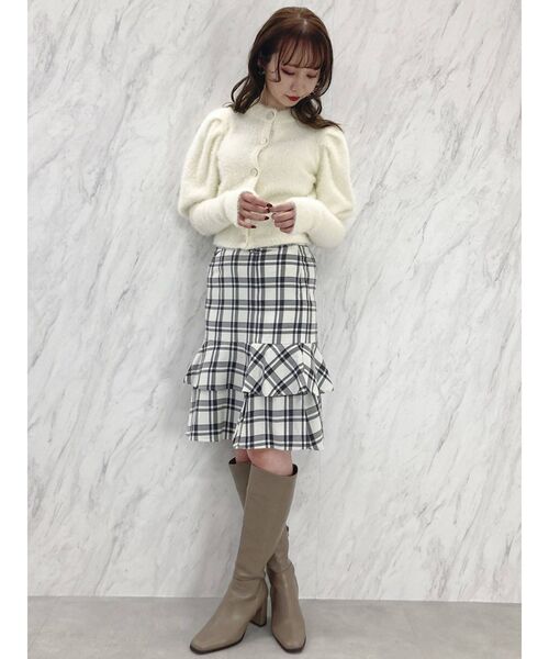 dazzlin（ダズリン）の「シャギーアームウォーマーニットトップス（ニット/セーター・レディース・オフホワイト/ピンク/ブラウン・FREE）」の20枚目の写真