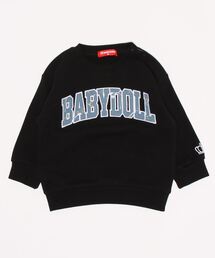 BABYDOLL（ベビードール）の「親子お揃い カレッジロゴデニムワッペントレーナー 7381K（スウェット）」