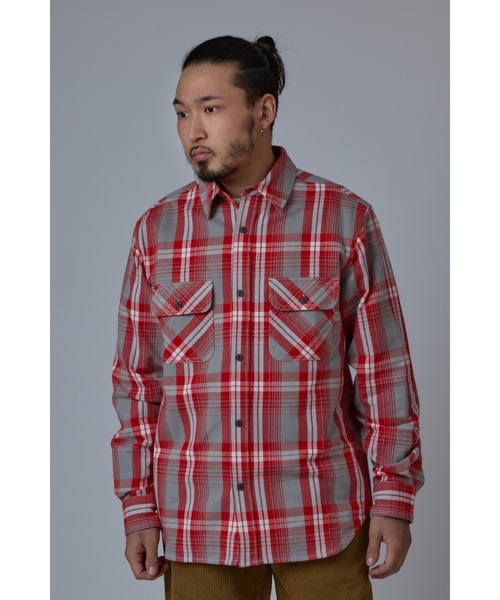 BIG MIKE(ビッグマイク)の「BIG MIKE ビッグマイク / HEAVY FLANNEL SHIRTS 長袖ヘビーフランネルシャツ チェック ストライプ /// 102235200 102235201 102235202 102235203 102235204 102235205 102235206 102235207(シャツ/ブラウス・メンズ・レッド系その他/ブラック×グレー/ベージュ/ブルー系その他/ホワイト×ネイビー/ストライプ/ブラウン系その他/ブラック・SMALL/MEDIUM/LARGE/X-LARGE)」の20枚目の写真