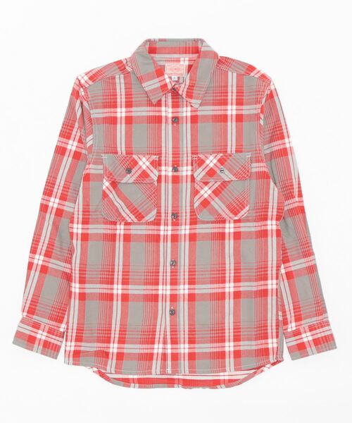 BIG MIKE(ビッグマイク)の「BIG MIKE ビッグマイク / HEAVY FLANNEL SHIRTS 長袖ヘビーフランネルシャツ チェック ストライプ /// 102235200 102235201 102235202 102235203 102235204 102235205 102235206 102235207(シャツ/ブラウス・メンズ・レッド系その他/ブラック×グレー/ベージュ/ブルー系その他/ホワイト×ネイビー/ストライプ/ブラウン系その他/ブラック・SMALL/MEDIUM/LARGE/X-LARGE)」の22枚目の写真