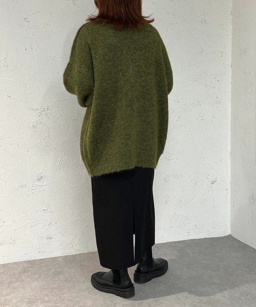 apres jour mignon(アプレジュールミニョン)の「フワフワメランジカーディガン【ZOZOTOWN限定アイテム】(カーディガン/ボレロ・レディース・グリーン/パープル/オレンジ・フリー/X-LARGE)」の10枚目の写真