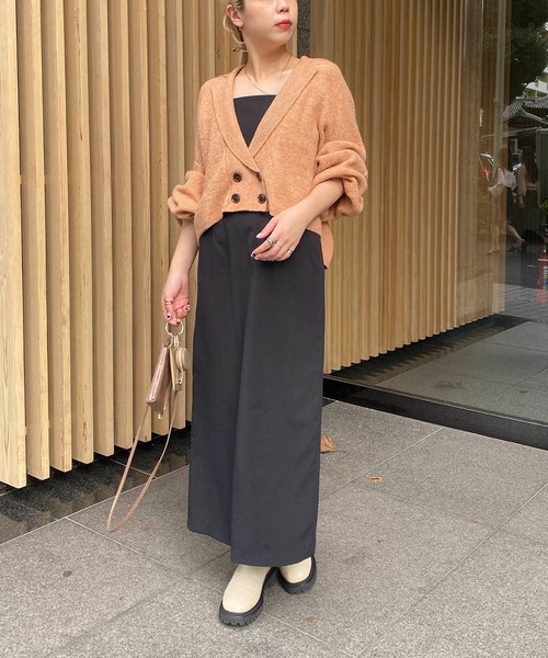 CAPRICIEUX LE'MAGE（カプリシューレマージュ）の「クロップジャケット風カーディガン（カーディガン/ボレロ・レディース・チャコールグレー/オレンジ/モカ・FREE）」の22枚目の写真