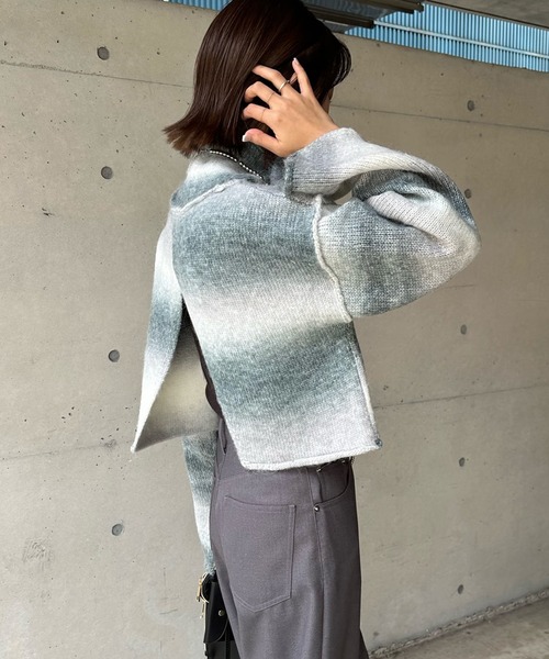 DouDou（ドゥドゥ）の「【WEB限定】【AgAwd/アガウド】グラデーションニット（ニット/セーター・レディース・グレー/ベージュ・FREE）」の15枚目の写真