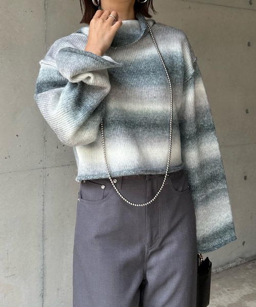 DouDou（ドゥドゥ）の「【WEB限定】【AgAwd/アガウド】グラデーションニット（ニット/セーター・レディース・グレー/ベージュ・FREE）」の17枚目の写真