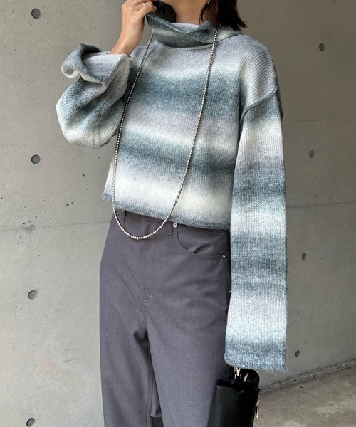 DouDou（ドゥドゥ）の「【WEB限定】【AgAwd/アガウド】グラデーションニット（ニット/セーター・レディース・グレー/ベージュ・FREE）」の6枚目の写真