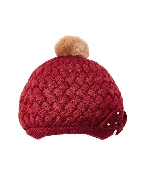 【セール】ニットベレー帽 ぼん天＆リボン付（ニットキャップ/ビーニー）｜MIKI HOUSE（ミキハウス） 5,225円