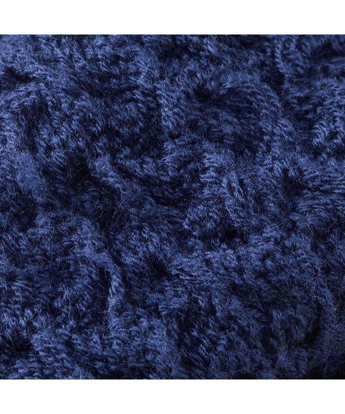 MIKI HOUSE（ミキハウス）の「ニットベレー帽　ぼん天＆リボン付（ニットキャップ/ビーニー・キッズ・ネイビー/エンジ・S(48-52cm)/M(52-56cm)）」の8枚目の写真