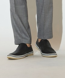 シンセティックレザーイントレチャートスリッポン