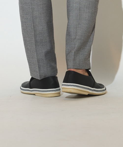 UNION STATION（ユニオンステーション）の「シンセティックレザーイントレチャートスリッポン（スリッポン・メンズ・ブラック/ホワイト/ネイビー・S/M/L）」の8枚目の写真