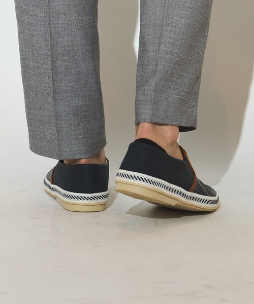 UNION STATION（ユニオンステーション）の「シンセティックレザーイントレチャートスリッポン（スリッポン・メンズ・ブラック/ホワイト/ネイビー・S/M/L）」の10枚目の写真