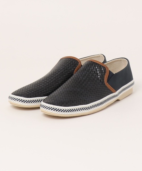 UNION STATION（ユニオンステーション）の「シンセティックレザーイントレチャートスリッポン（スリッポン・メンズ・ブラック/ホワイト/ネイビー・S/M/L）」の12枚目の写真