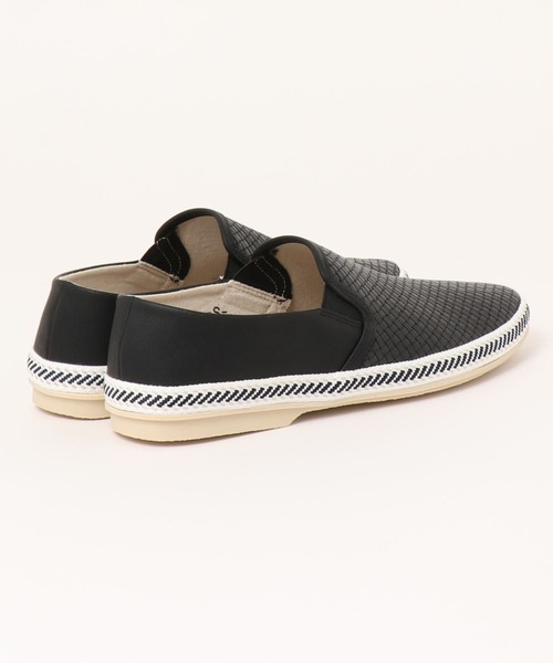 UNION STATION（ユニオンステーション）の「シンセティックレザーイントレチャートスリッポン（スリッポン・メンズ・ブラック/ホワイト/ネイビー・S/M/L）」の14枚目の写真