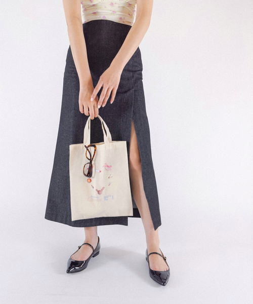 Charles Chaton（シャルルシャトン）の「スリットデニムスカート（デニムスカート・レディース・ブラック・34/36）」の6枚目の写真