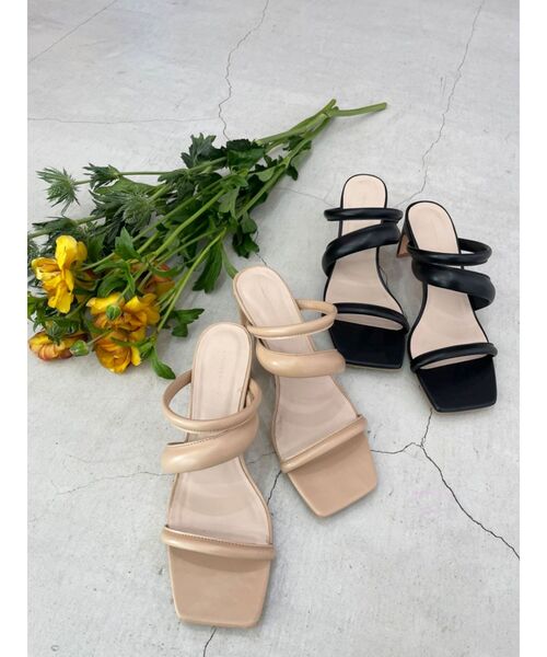 LAGUNAMOON(ラグナムーン)の「フォルムラインサンダル(サンダル・レディース・ブラック/ベージュ・SMALL/MEDIUM)」の5枚目の写真