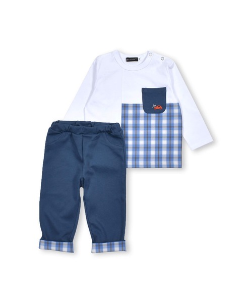 BeBe（ベベ）の「BeBe/BOY切替Tシャツパンツ2点セットベビー(80~90cm)（ロンパース・キッズ・グリーン系その他/ブルー系その他・90/80）」の11枚目の写真