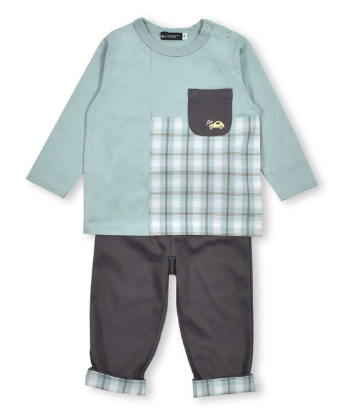 BeBe（ベベ）の「BeBe/BOY切替Tシャツパンツ2点セットベビー(80~90cm)（ロンパース・キッズ・グリーン系その他/ブルー系その他・90/80）」の12枚目の写真