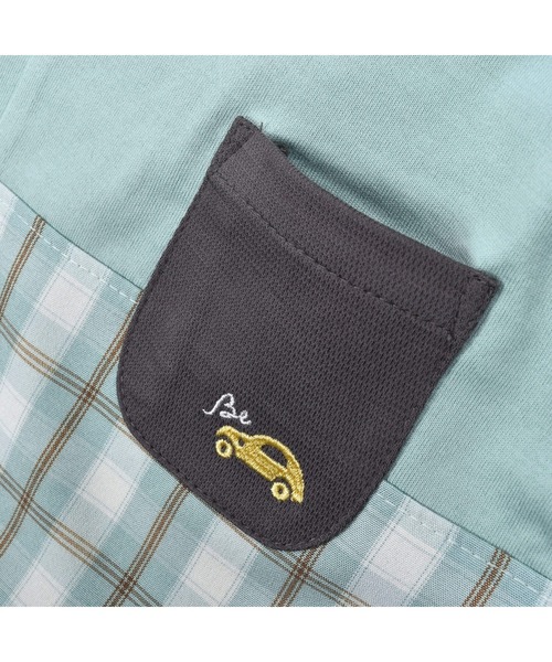 BeBe（ベベ）の「BeBe/BOY切替Tシャツパンツ2点セットベビー(80~90cm)（ロンパース・キッズ・グリーン系その他/ブルー系その他・90/80）」の4枚目の写真