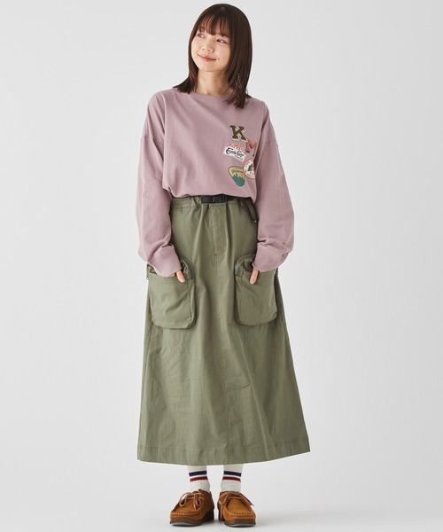 KRIFF MAYER Lady's Collection(クリフメイヤーレディースコレクション)の「アメカジビッグタフループTEE(Tシャツ/カットソー・レディース・セージグリーン/グレー/カラフル/ラベンダー/その他5・LARGE/MEDIUM)」の7枚目の写真