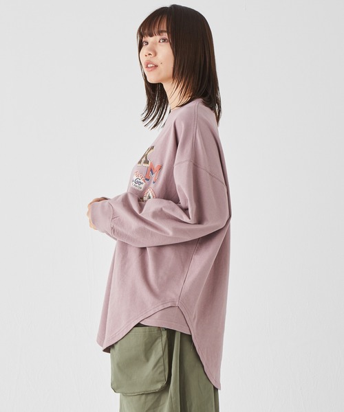 KRIFF MAYER Lady's Collection(クリフメイヤーレディースコレクション)の「アメカジビッグタフループTEE(Tシャツ/カットソー・レディース・セージグリーン/グレー/カラフル/ラベンダー/その他5・LARGE/MEDIUM)」の8枚目の写真