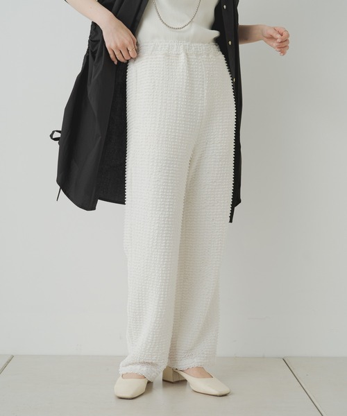 PUAL CE CIN(ピュアルセシン)の「3Dレースパンツ(その他パンツ・レディース・ブラック/オフホワイト・FREE)」の1枚目の写真