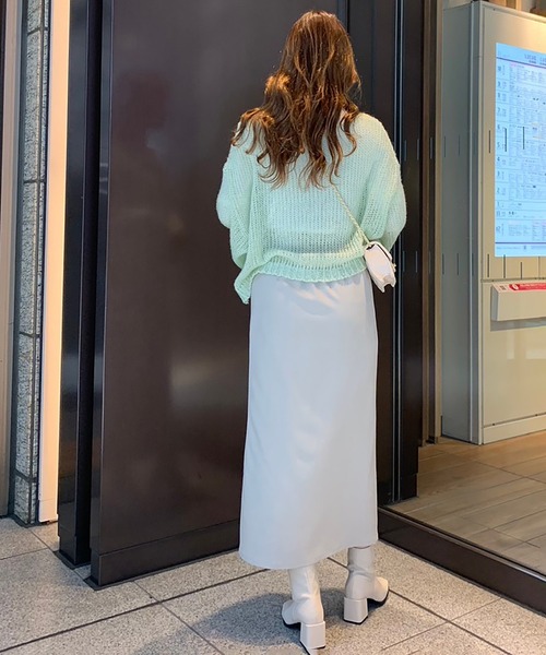 ギャザーフロントスリットナロースカート（スカート）｜FREE'S MART