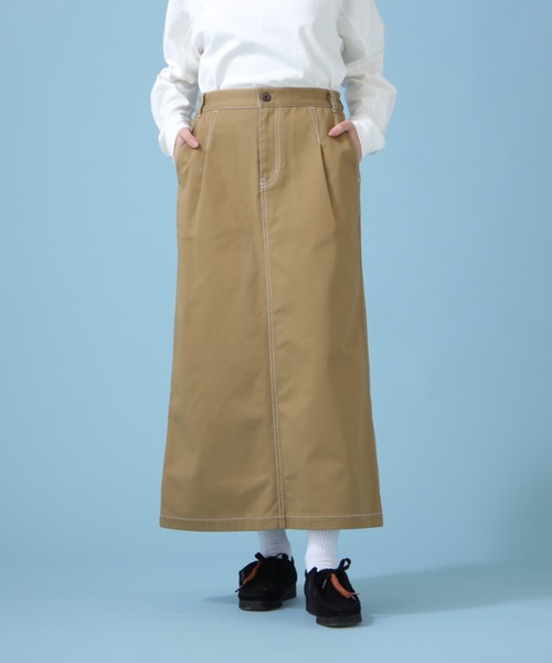 AVIREX（アヴィレックス）の「《WEB&DEPOT限定》ANTIFOULING LINE SKIRT/ アンティフォーリング ラインスカート（スカート・レディース・ブラック/カーキブラウン・SMALL/MEDIUM）」の4枚目の写真