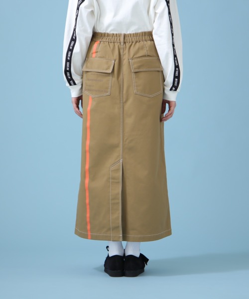 AVIREX（アヴィレックス）の「《WEB&DEPOT限定》ANTIFOULING LINE SKIRT/ アンティフォーリング ラインスカート（スカート・レディース・ブラック/カーキブラウン・SMALL/MEDIUM）」の6枚目の写真