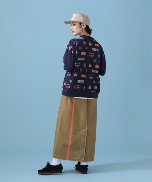 AVIREX（アヴィレックス）の「《WEB&DEPOT限定》ANTIFOULING LINE SKIRT/ アンティフォーリング ラインスカート（スカート・レディース・ブラック/カーキブラウン・SMALL/MEDIUM）」の13枚目の写真