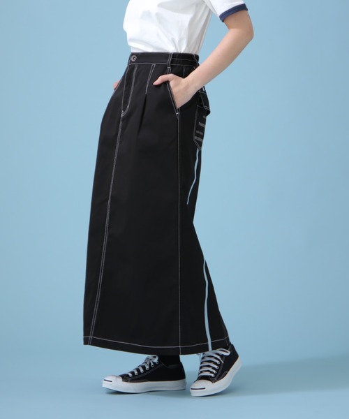 AVIREX（アヴィレックス）の「《WEB&DEPOT限定》ANTIFOULING LINE SKIRT/ アンティフォーリング ラインスカート（スカート・レディース・ブラック/カーキブラウン・SMALL/MEDIUM）」の15枚目の写真