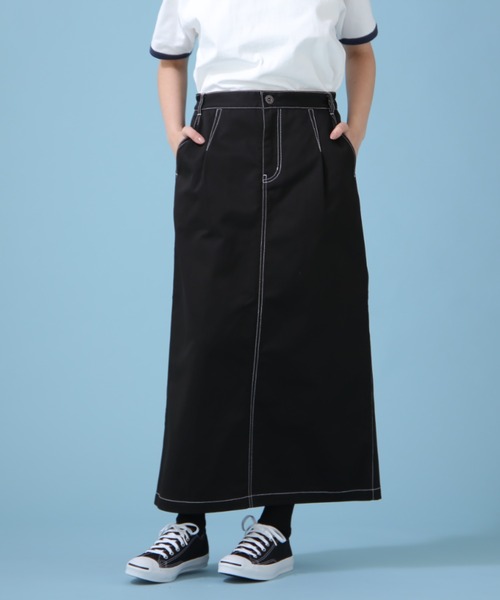 AVIREX（アヴィレックス）の「《WEB&DEPOT限定》ANTIFOULING LINE SKIRT/ アンティフォーリング ラインスカート（スカート・レディース・ブラック/カーキブラウン・SMALL/MEDIUM）」の16枚目の写真