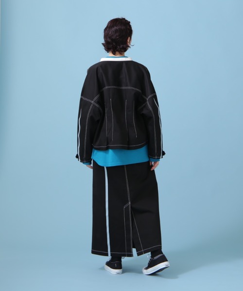 AVIREX（アヴィレックス）の「《WEB&DEPOT限定》ANTIFOULING LINE SKIRT/ アンティフォーリング ラインスカート（スカート・レディース・ブラック/カーキブラウン・SMALL/MEDIUM）」の21枚目の写真