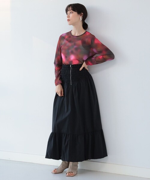 Ray BEAMS（レイビームス）の「Ray BEAMS / グラデーション プリント Tシャツ（Tシャツ/カットソー・レディース・レッド系その他/グリーン系その他2・ONE SIZE）」の3枚目の写真