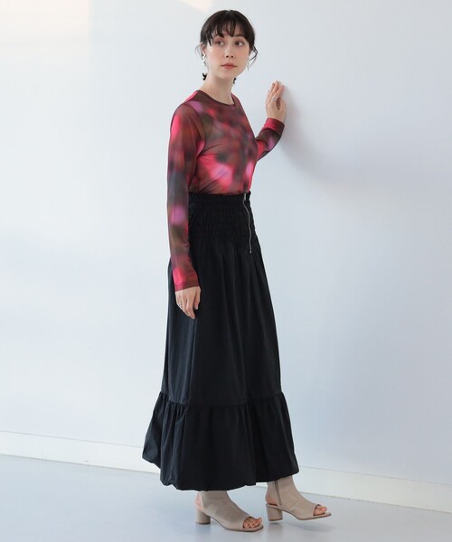 Ray BEAMS（レイビームス）の「Ray BEAMS / グラデーション プリント Tシャツ（Tシャツ/カットソー・レディース・レッド系その他/グリーン系その他2・ONE SIZE）」の4枚目の写真
