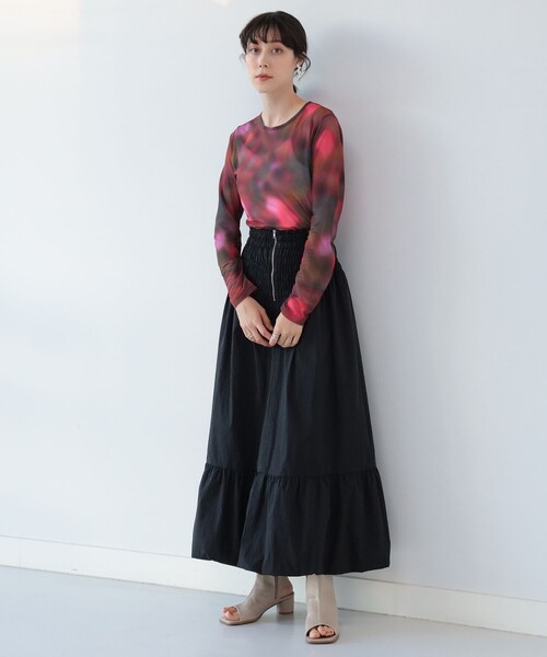 Ray BEAMS（レイビームス）の「Ray BEAMS / グラデーション プリント Tシャツ（Tシャツ/カットソー・レディース・レッド系その他/グリーン系その他2・ONE SIZE）」の5枚目の写真