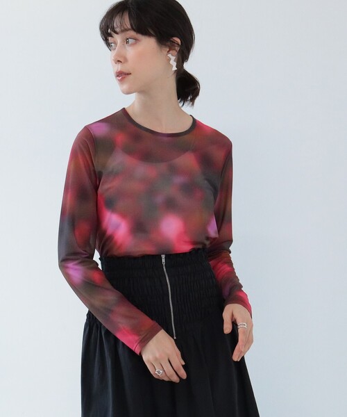 Ray BEAMS（レイビームス）の「Ray BEAMS / グラデーション プリント Tシャツ（Tシャツ/カットソー・レディース・レッド系その他/グリーン系その他2・ONE SIZE）」の7枚目の写真
