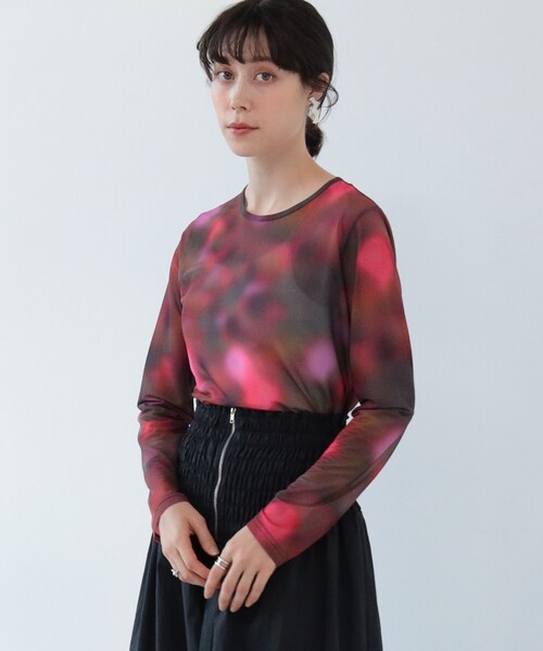 Ray BEAMS（レイビームス）の「Ray BEAMS / グラデーション プリント Tシャツ（Tシャツ/カットソー・レディース・レッド系その他/グリーン系その他2・ONE SIZE）」の8枚目の写真