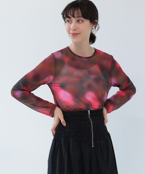 Ray BEAMS（レイビームス）の「Ray BEAMS / グラデーション プリント Tシャツ（Tシャツ/カットソー・レディース・レッド系その他/グリーン系その他2・ONE SIZE）」の9枚目の写真
